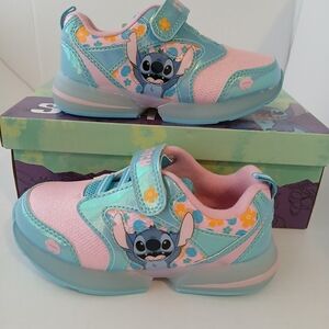 Stitch Pink & Teal Kids Light-Up Sneakers